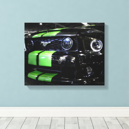 Dunkles Pferd II Leinwanddruck (Insitu (Holzboden))