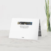 Dunkles Pferd läuft in der Wassergrüßkarte Karte (Rückseite)