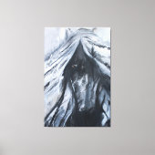 Dunkles Pferd Leinwanddruck (Vorderseite)