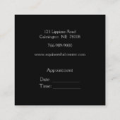 Dunkles Pferd Personalisiert Terminkarte (Rückseite)