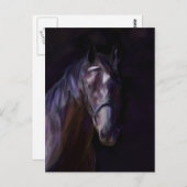 Dunkles Pferd Postkarte (Vorne/Hinten)