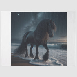 Dunkles Pferd Seidenpapier