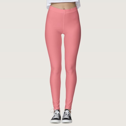 dunkles Pfirsich, schmutziges Rosa, trostloses Ros Leggings (Vorderseite)
