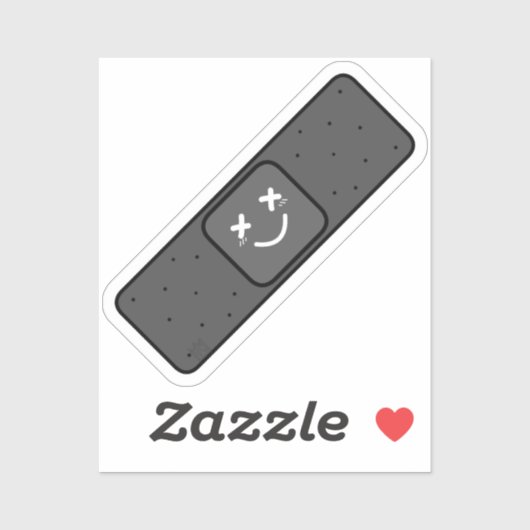 Dunkles Pflaster Aufkleber (Blatt)