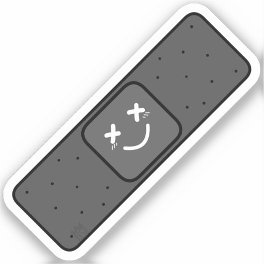 Dunkles Pflaster Aufkleber (Vorderseite)