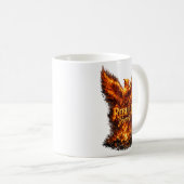 Dunkles Phoenix-Motivationsdesign Kaffeetasse (VorderseiteRechts)