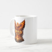 Dunkles Phoenix-Motivationsdesign Kaffeetasse (Vorderseite Links)
