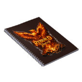 Dunkles Phoenix-Motivationsdesign Notizblock (Rechte Seite)