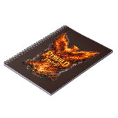 Dunkles Phoenix-Motivationsdesign Notizblock (Linke Seite)