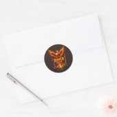 Dunkles Phoenix-Motivationsdesign Runder Aufkleber (Umschlag)