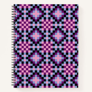Dunkles Pixel Muster Notizblock