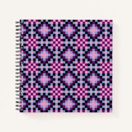 Dunkles Pixel Muster Notizblock