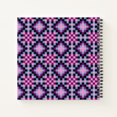 Dunkles Pixel Muster Notizblock (Rückseite)