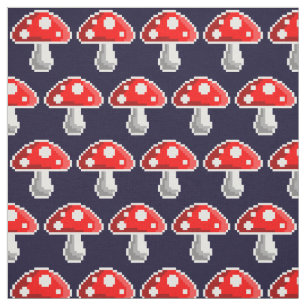 Dunkles Pixel-Pilz-Gewebe Stoff