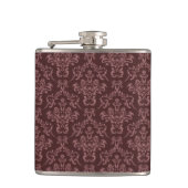 Dunkles Purpur-Damaskus-Muster Flachmann (Vorderseite)