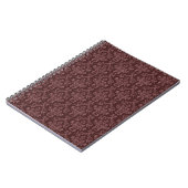Dunkles Purpur-Damaskus-Muster Notizblock (Linke Seite)