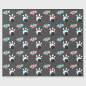 Dunkles Retro Bowling Wrapping Paper Geschenkpapier (Flach)