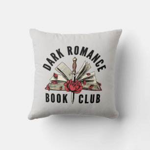 Dunkles Romantik-Buchliebhaber-Geschenk Kissen