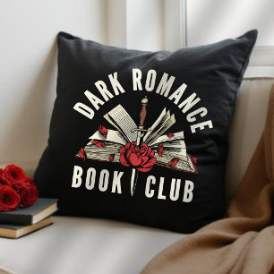 Dunkles Romantik-Buchliebhaber-Geschenk Kissen