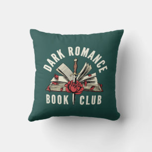 Dunkles Romantik-Buchliebhaber-Geschenk Kissen