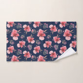 Dunkles rosa Aquarell-Muster Badhandtuch Set (Handtuch)