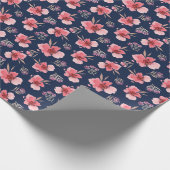 Dunkles rosa Aquarell-Muster Geschenkpapier (Ecke)