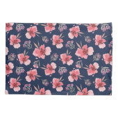 Dunkles rosa Aquarell-Muster Kissenbezug (Rückseite-Links)