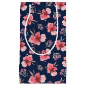 Dunkles rosa Aquarell-Muster Kleine Geschenktüte (Vorderseite)