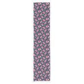 Dunkles rosa Aquarell-Muster Kurzer Tischläufer (Vorderseite)