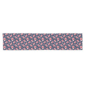 Dunkles rosa Aquarell-Muster Kurzer Tischläufer (Horizontal)
