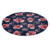 Dunkles rosa Aquarell-Muster Schneidebrett (Ecke)