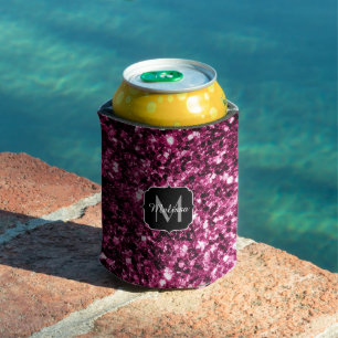 Dunkles Rosa falscher glänzender Glitter Funkeln M Dosenkühler