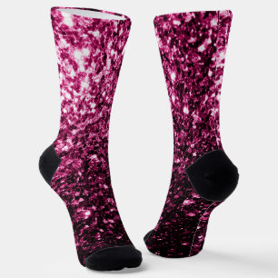 Dunkles Rosa falscher glänzender Glitter Funkeln Socken