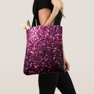 Dunkles Rosa falscher glänzender Glitter Funken Tasche