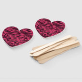 Dunkles Rosa Wellenförmiges Flüssigkeitsmuster Fächer (Non-assembled)