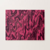 Dunkles Rosa Wellenförmiges Flüssigkeitsmuster Puzzle (Horizontal)