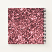 Dunkles Roségold Glitter funkelt Notizblock (Rückseite)