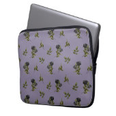 Dunkles Rosenmuster Laptopschutzhülle (Vorderseite Links)