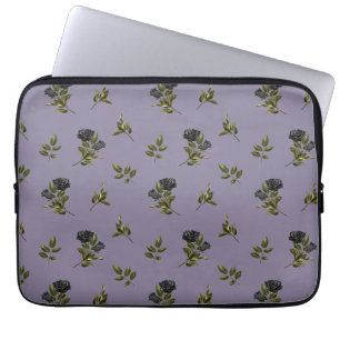 Dunkles Rosenmuster Laptopschutzhülle