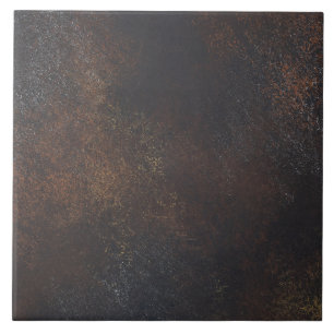 Dunkles Rost Metall Industrie Gebeizte Bronze und Fliese
