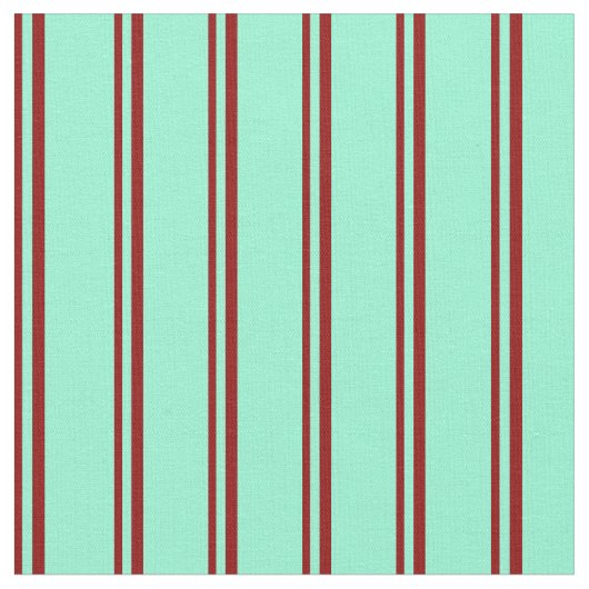 Dunkles Rot- und Aquamarine-Muster Stoff (Nahaufnahme)