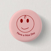 Dunkles rotes Gesicht Button (Vorderseite)