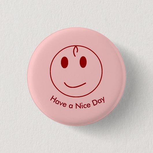Dunkles rotes Gesicht Button (Vorderseite)