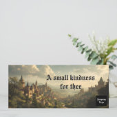 Dunkles rustikales mittelalterliches Geschenkzerti Save The Date (Stehend Vorderseite)