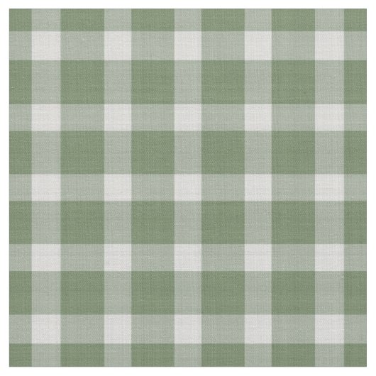 Dunkles Salbeigrün und weiß kariertes Gingham-Karo Stoff (Nahaufnahme)