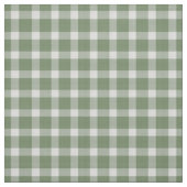 Dunkles Salbeigrün und weiß kariertes Gingham-Karo Stoff (Muster)