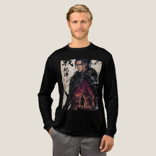 Dunkles Samurai-Fantasy-Krieger-Grafik-T-Shirt Tri-Blend Shirt