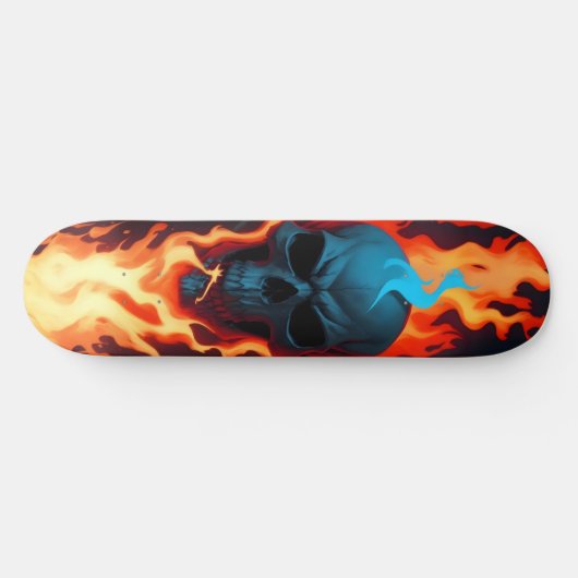 Dunkles Schädelfeuer 3 Skateboard (Horizontal)
