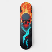 Dunkles Schädelfeuer 4 Skateboard (Vorderseite)