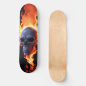 Dunkles Schädelfeuer 7 Skateboard (Vorderseite)